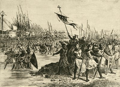 Ludwig IX. Landung in Ägypten, 1249, 1890 von Unbekannt