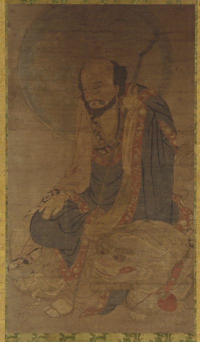 Manjusri und sein Löwe von Unbekannt