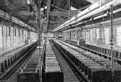 Herstellung von elektrischen Batterien, USA, 1887 von Unbekannt