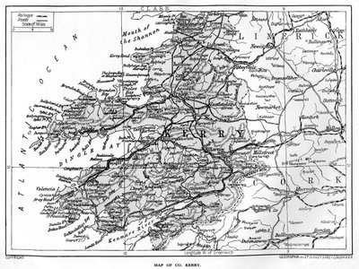 Karte von County Kerry, Irland, 1924-1926 von Unbekannt