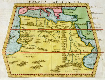 Karte von Nordafrika, um 1580 von Unbekannt