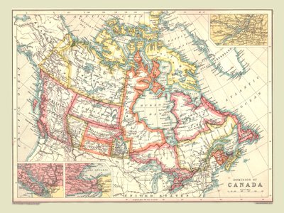 Karte des Dominion of Canada, 1902 von Unbekannt