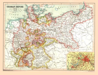 Karte des Deutschen Reiches, 1902 von Unbekannt