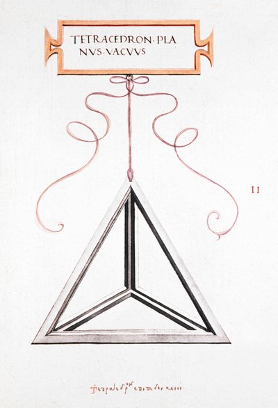 Mathematische Zeichnungen Da Vincis Tetraeder von Unbekannt