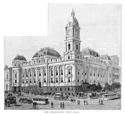 Rathaus von Melbourne, Victoria, Australien, 1886 von Unbekannt