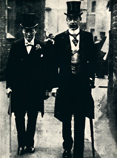 Mr. Lewis Harcourt und Mr. Churchill, ca. 1900, 1945 von Unbekannt