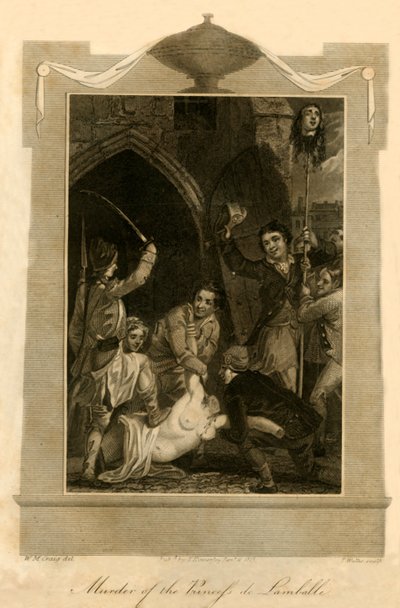 Mord an der Prinzessin de Lamballe, 1792, 1816 von Unbekannt