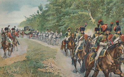 Napoleons Art zu Reisen, ca. 1800, 1896 von Unbekannt