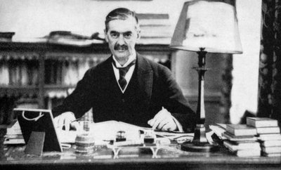 Neville Chamberlain 1869-1940, britischer Premierminister, um 1930er Jahre 1936 von Unbekannt