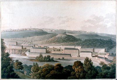New Lanark Mills, Schottland, um 1815 von Unbekannt