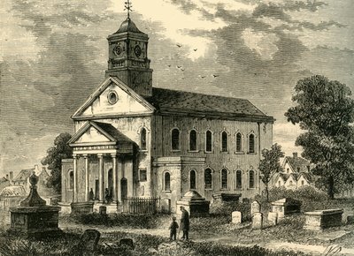Alte Newington Kirche im Jahr 1866, ca. 1878 von Unbekannt