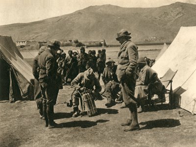 Sauerstoffübung im Lager, ca. 1918-1939 von Unbekannt