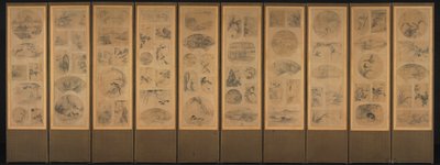 Gemälde von Einhundert Themen, Vorderseite, späte 1800er von Unbekannt