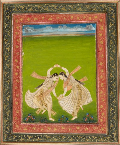 Paar Mädchen spielen Phugadi von Unbekannt