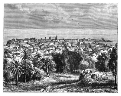 Panama-Stadt vom Ancon-Berg, ca. 1890 von Unbekannt
