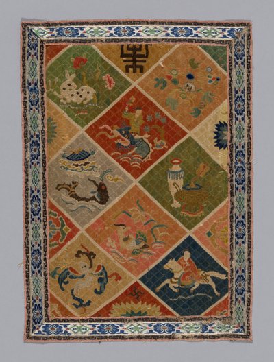 Paneel-Kleidungsstoff, China, Qing-Dynastie von Unbekannt