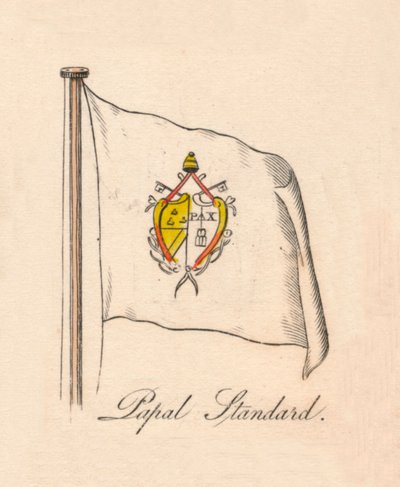 Päpstliche Standarte, 1838 von Unbekannt