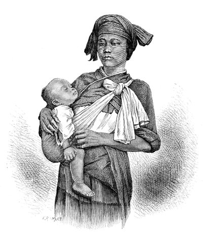 Pepo-Hoan Frau und Kind, um 1890 von Unbekannt