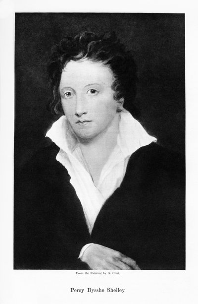 Percy Bysshe Shelley, englischer romantischer Dichter von Unbekannt