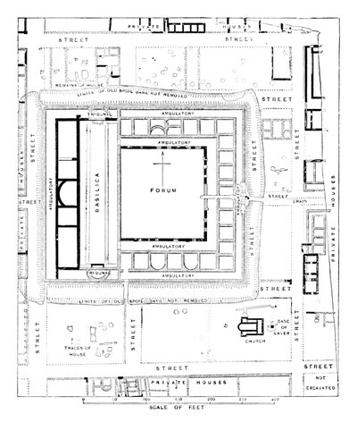 Plan des Forums, Silchester von Unbekannt