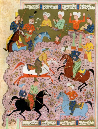 Polo in Persien im 10. Jahrhundert, 1938 von Unbekannt