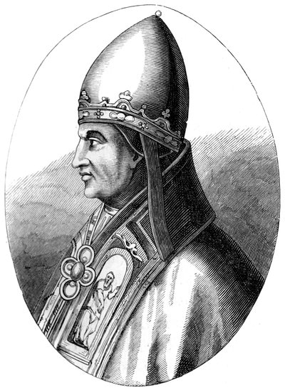 Papst Gregor IX., ca. 1143-1241, 1849 von Unbekannt