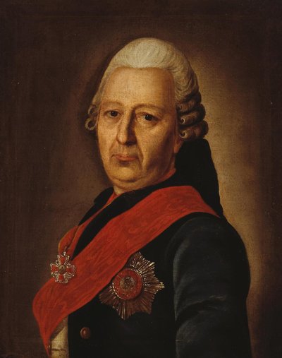 Porträt von Alexey Mikhailovich Obrezkov 1718-1787, 1770er Jahre von Unbekannt