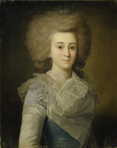 Porträt von Elisaveta Alexandrovna Stroganova 1745-1831, 1770er Jahre von Unbekannt