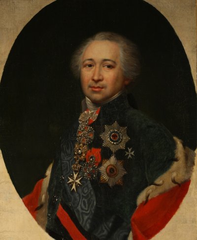 Porträt von Prinz Alexander Kurakin 1752-1818, 1810er Jahre von Unbekannt