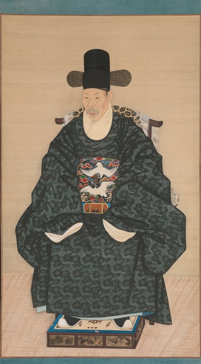 Porträt von Yun Dongseom 1710-1795, ca. 1790-1805 von Unbekannt