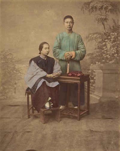 [Porträt eines chinesischen Paares], 1870er Jahre von Unbekannt