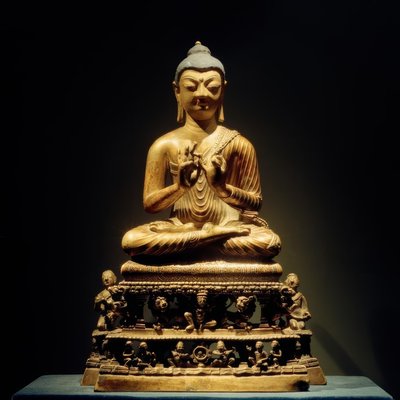 Predigender Buddha / Skulptur, 8. Jhdt. von Unbekannt