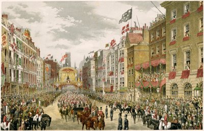 Prozession auf dem Strand, Westminster, London, 1863 von Unbekannt