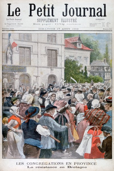 Protest in der Bretagne, 1902 von Unbekannt