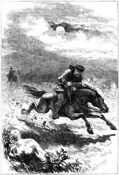 Verfolgung von Paul Revere, dem Späher, 1775 um 1880 von Unbekannt