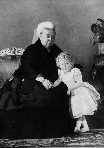 Königin Victoria und Edward VIII., ca. 1898 von Unbekannt