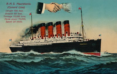 R.M.S. Mauretania. Cunard Line von Unbekannt