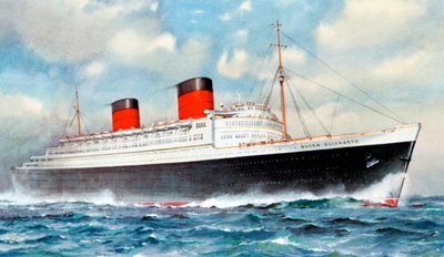 RMS Queen Elizabeth, Cunard-Ozeandampfer, 20. Jahrhundert von Unbekannt