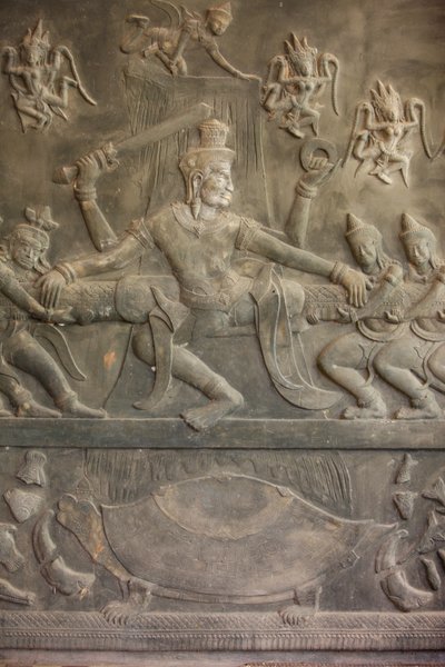 Ramayana-Skulptur, Siem Reap, Kambodscha von Unbekannt