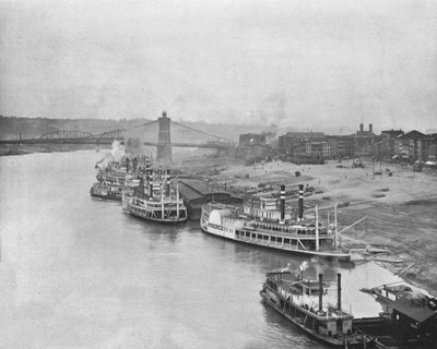 Flussufer, Cincinnati, Ohio, USA, um 1900 von Unbekannt