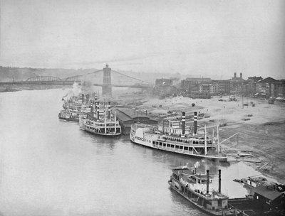 Flussufer, Cincinnati, Ohio, um 1897 von Unbekannt