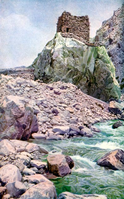 Felsenfestung, afghanische Grenze, ca. 1924 von Unbekannt
