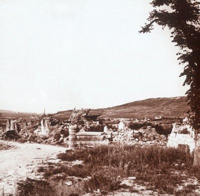 Ruinen, Chauny, Nordfrankreich, ca. 1914-1918 von Unbekannt