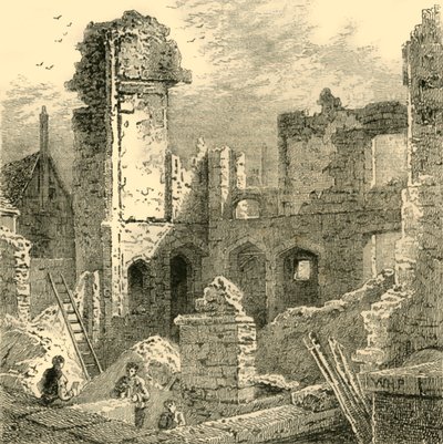 Ruinen des Klosters St. Klara, ca. 1872 von Unbekannt
