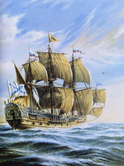 Russisches Linienschiff Poltava, 1712 von Unbekannt