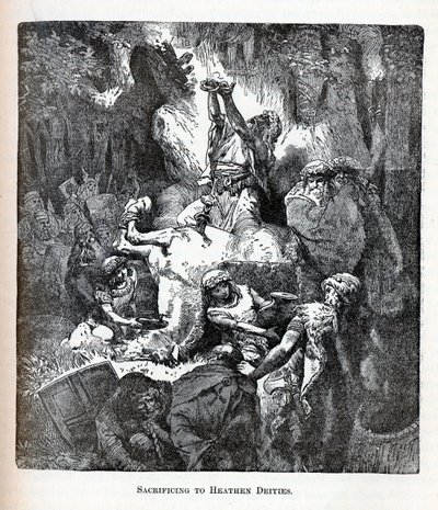 Opferung an heidnische Gottheiten, 1882 von Unbekannt