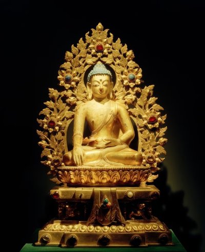 Sakyamuni Skulptur, 18. Jhdt. von Unbekannt