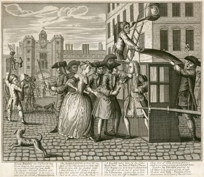 Satirischer Druck, der den St James Palace, London, darstellt, 1740 von Unbekannt