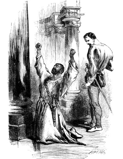 Szene aus Shakespeares Othello, 19. Jahrhundert von Unbekannt