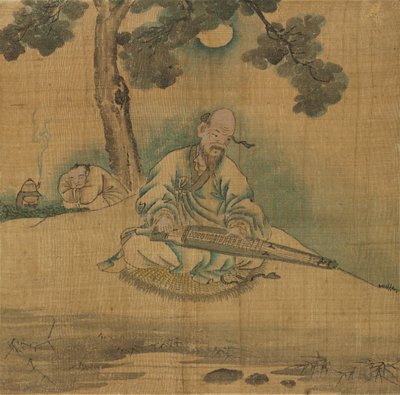 Gelehrter spielt Qin, 1800er Jahre von Unbekannt